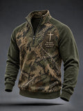 Men's Faith Cross Camo Art Sweatshirt