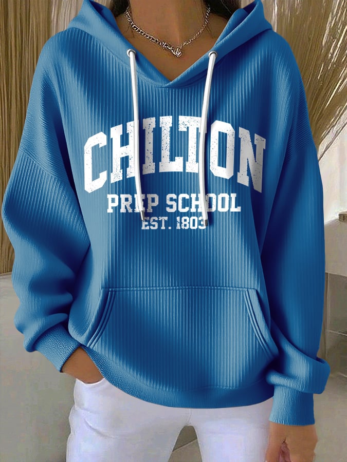 🔥HOT SALE🔥Retro Chilton Prep School Est. 1803 Print Hoodie