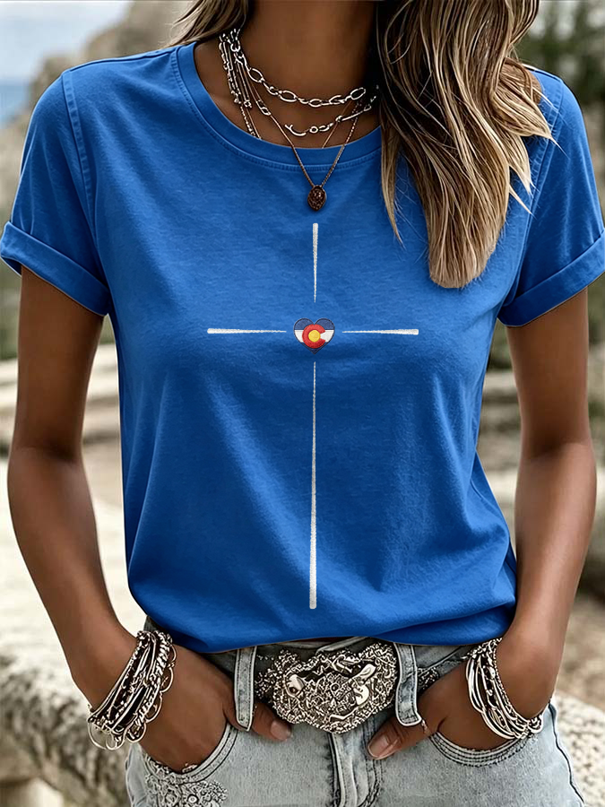 Women'S Colorado Strong Printed Casual T-Shirt