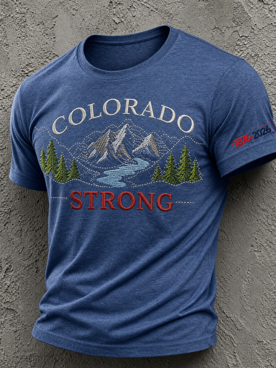 Men's Colorado Strong Print Short Sleeve T-Shirt
