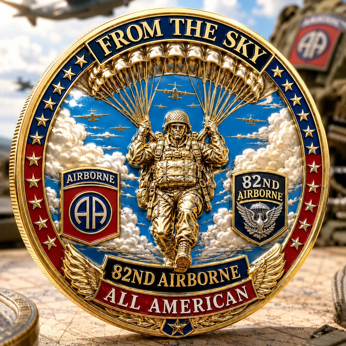 82nd Airborne “All American” Commemorative Metal Medal