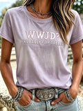 Women'S Casual & Fun Faith-Print Short-Sleeve Crew-Neck T-Shirt