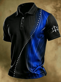 Men's Retro Jesus  Printed Short-sleeved Polo