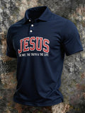 Men's Faith Print Casual Short-Sleeve T-Shirt