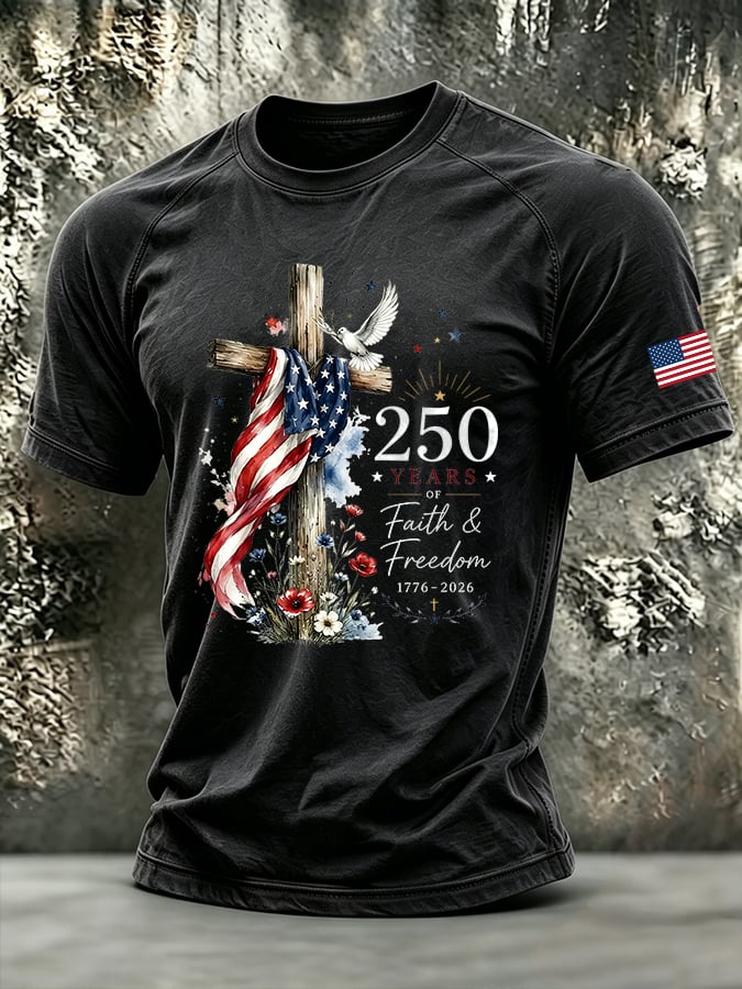 Men's Retro Print Short-Sleeve T-Shirt