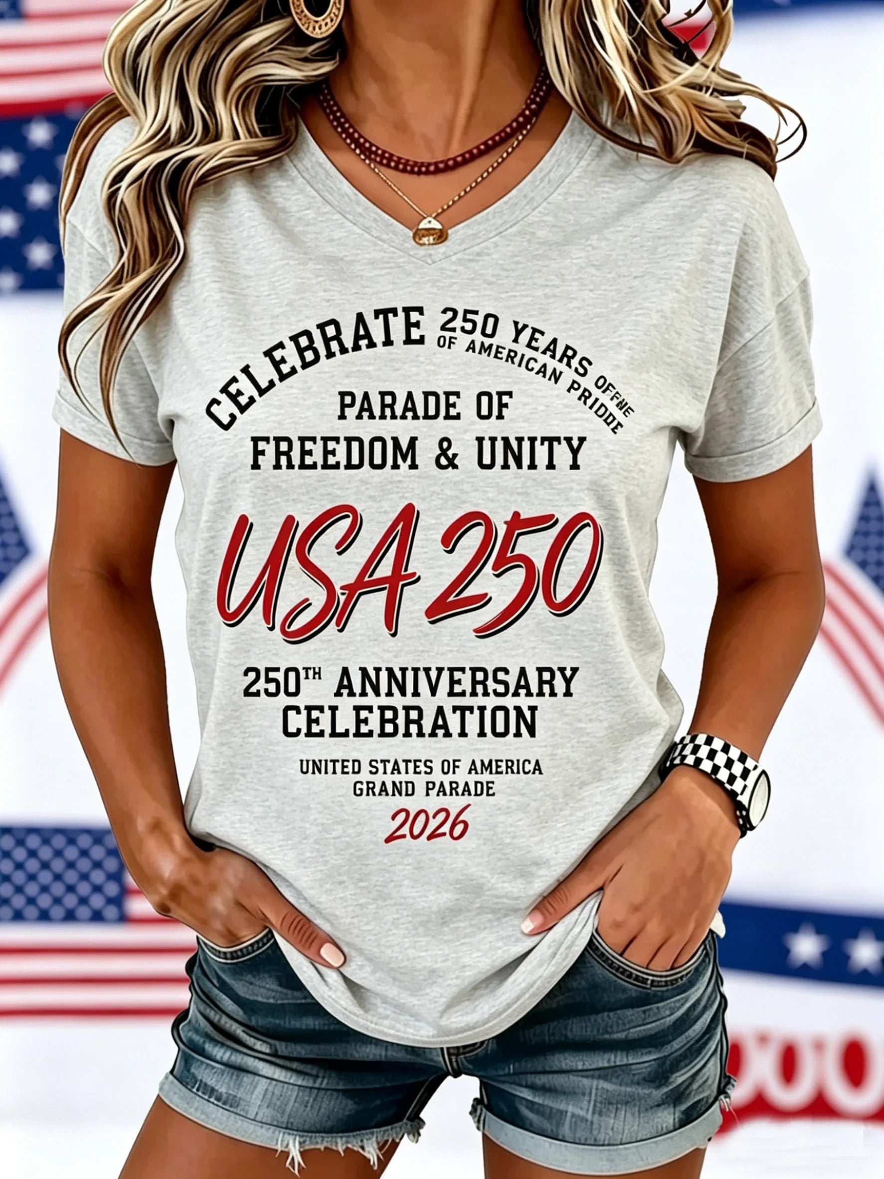 Women's Casual Text Letters Crew Neck Short Sleeve T-shirt