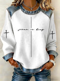 Women's Retro Faith Print Sweatshirt