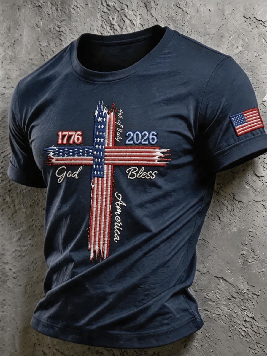 Men's  Faith Print Casual T-shirt