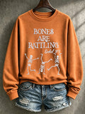 Women's Casual Printed Long-Sleeve Sweatshirt