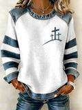 Women's Retro Faith Print Sweatshirt