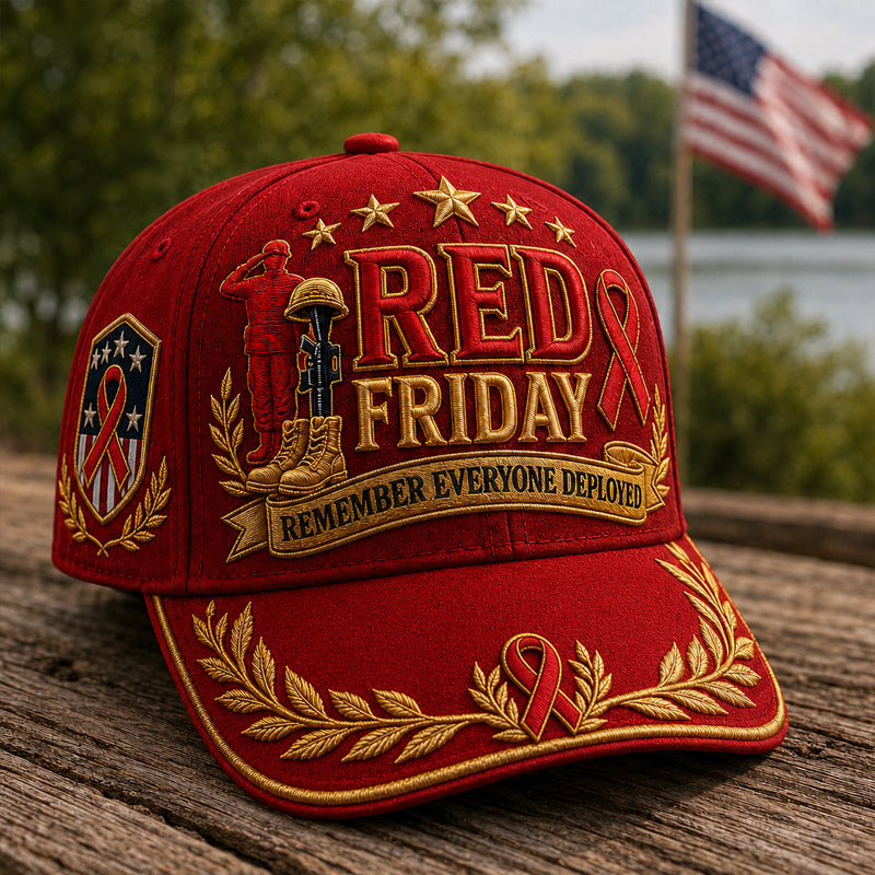 "Red Friday" Veteran Commemorative Casual Baseball Cap