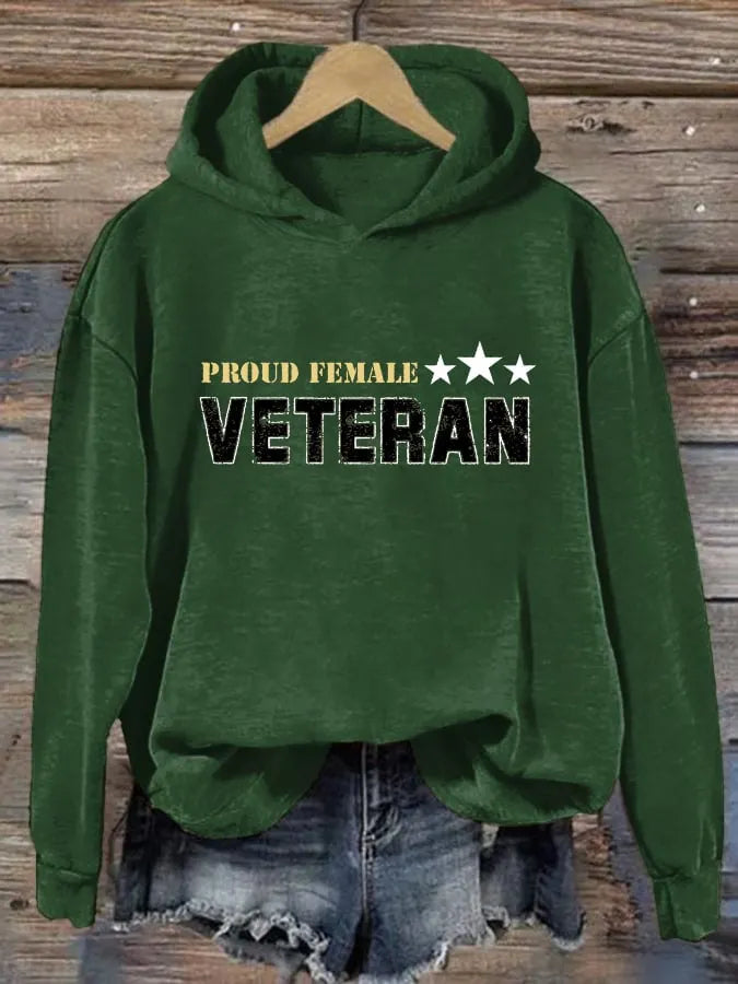 Women's Proud Female Veteran Hoodie
