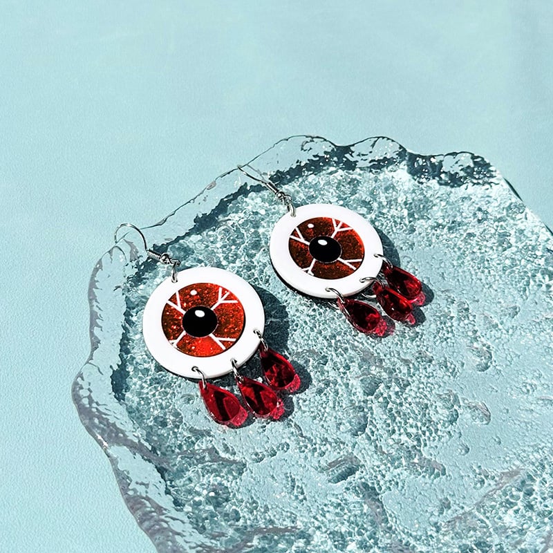 Halloween Creative Scary Eyeball Drop Earrings