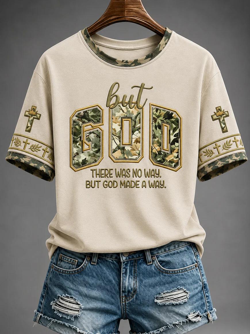 Women's Casual Faith Printed T-Shirt