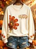 Women's “HAPPY Thanksgiving” Printed Sweatshirt