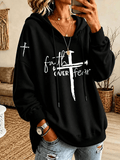 Women'S Faith-Print Hoodie