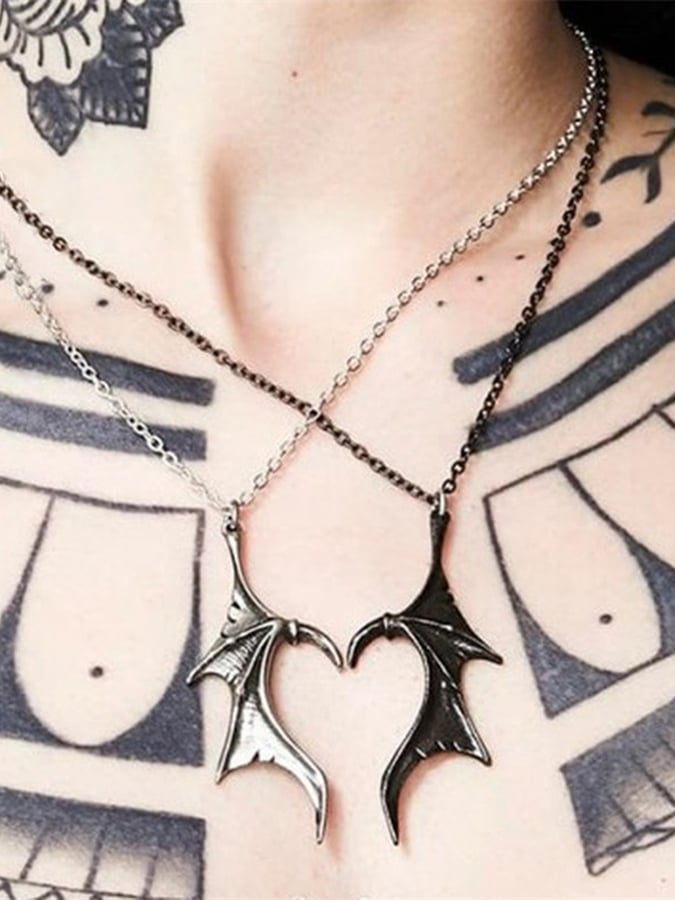 Halloween Gothic Dark Pumpkin Ghost Pendant Necklace