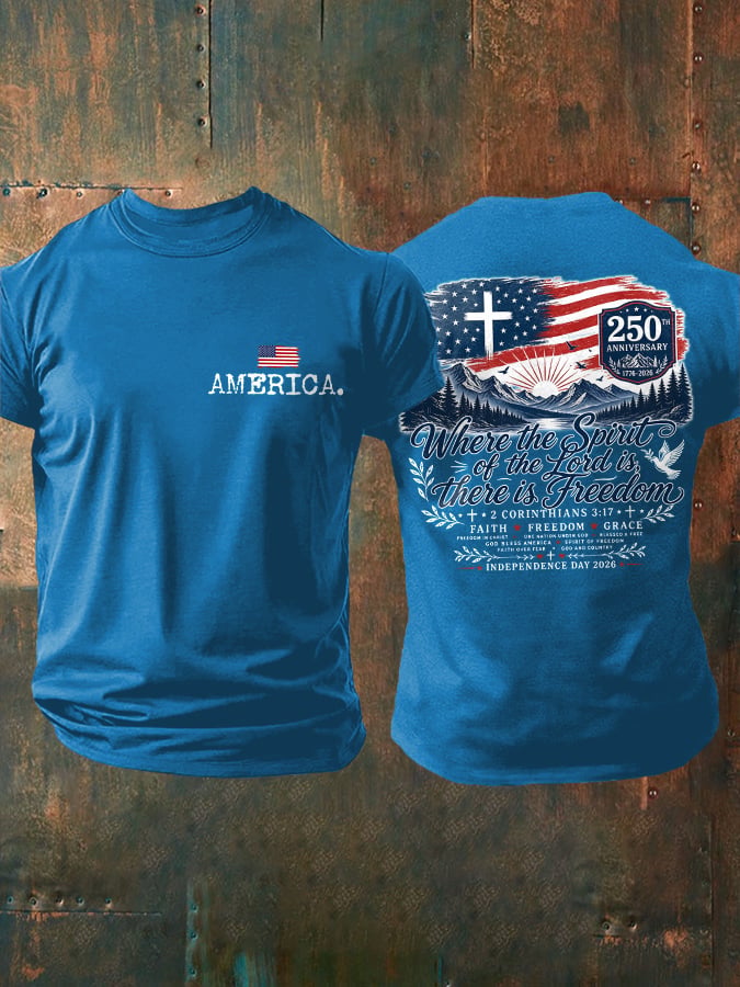 Men's Retro Print Short-Sleeve T-Shirt