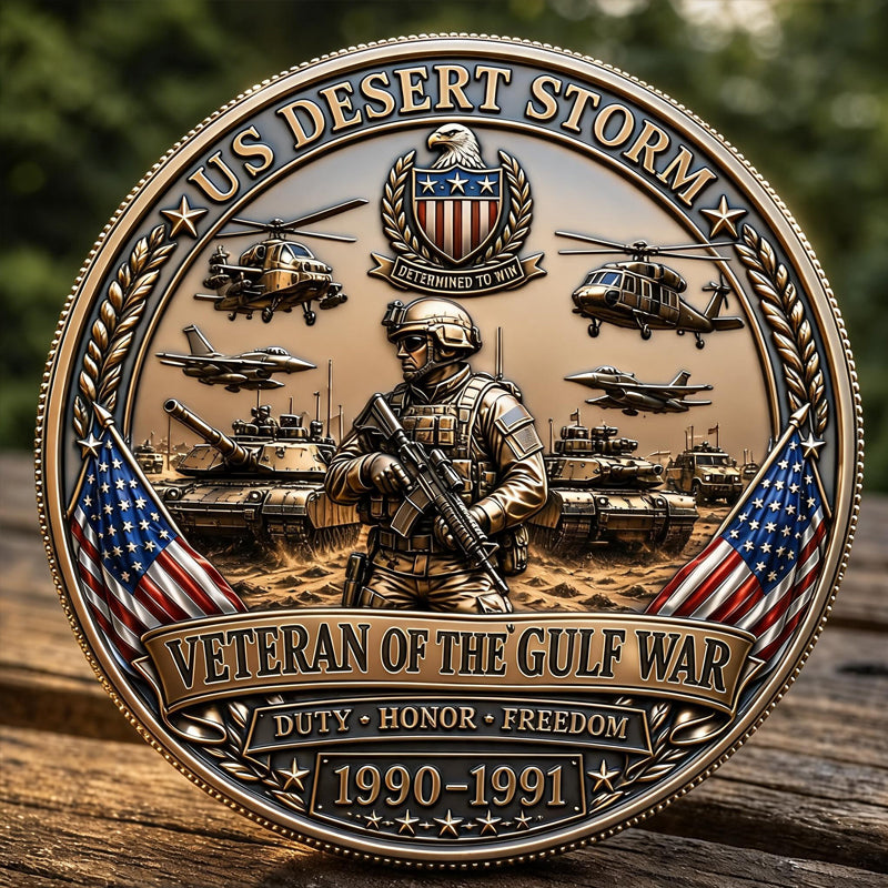 Operation Desert Storm Veteran Commemorative Metal Medal
