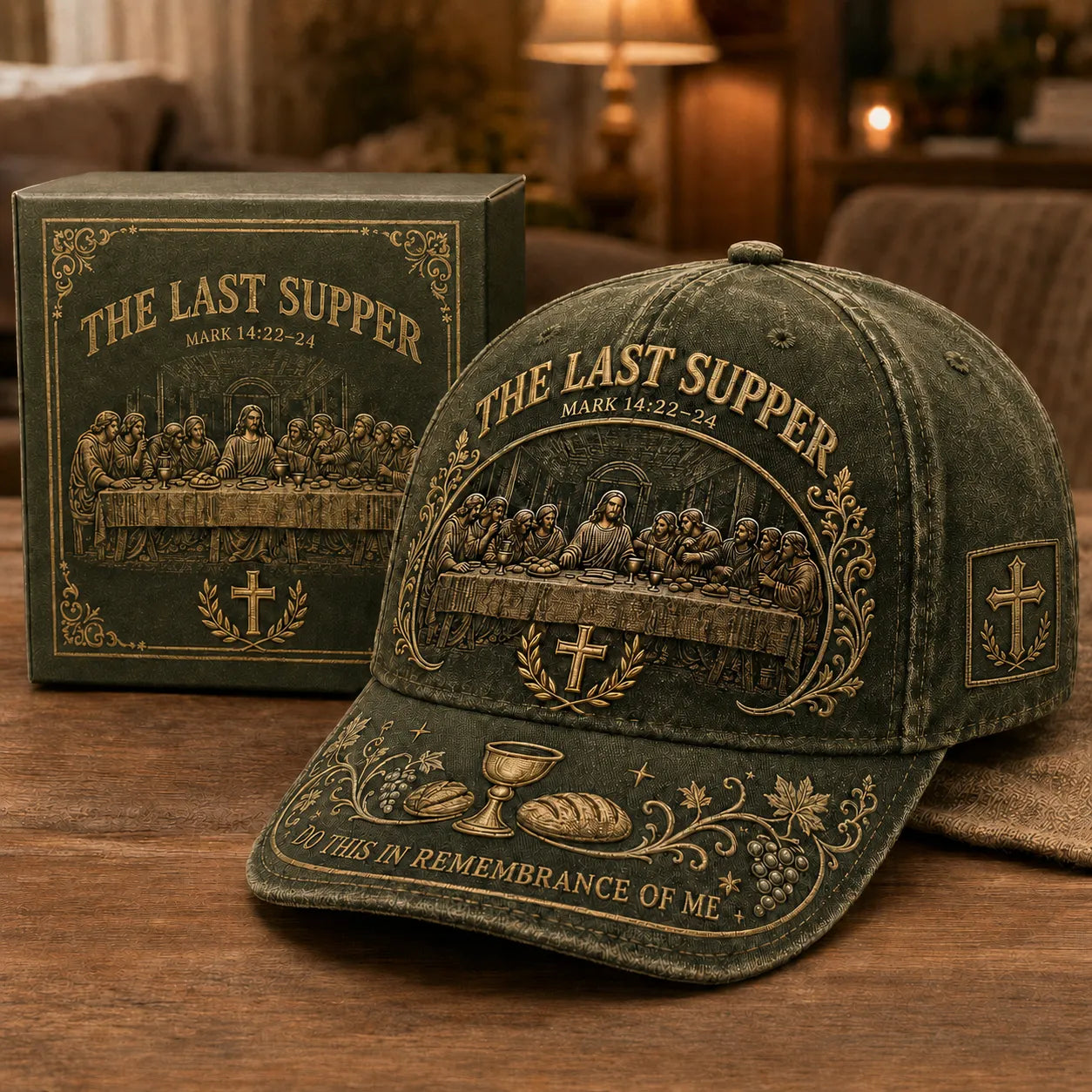 ✝️ The Last Supper Faith Remembrance Cap