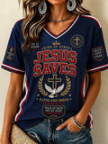 Women's Jesus Faith Print T-Shirt