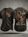 Men'S Casual "Faith" Print T-Shirt