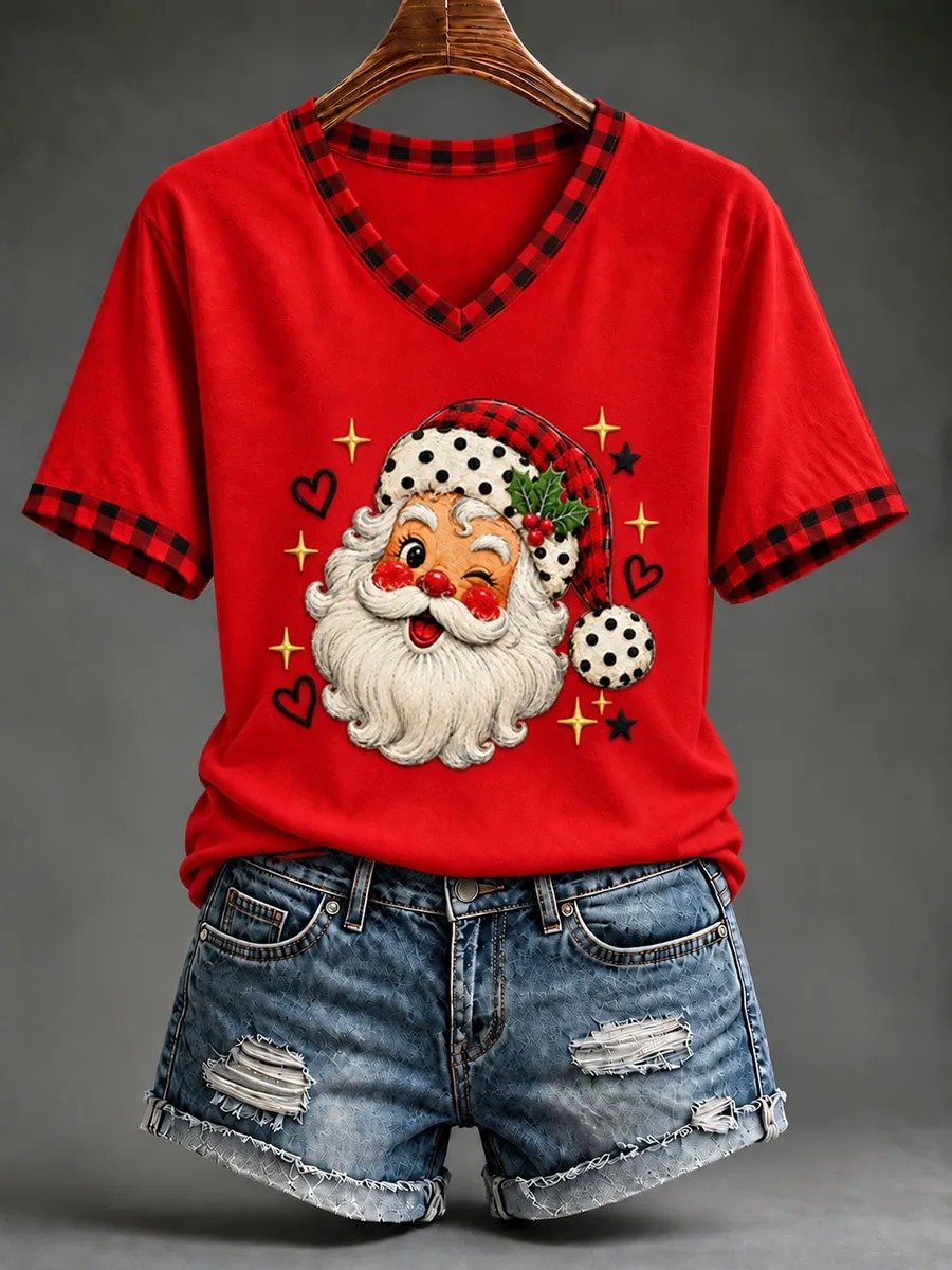 Women's Casual Christmas Print Top