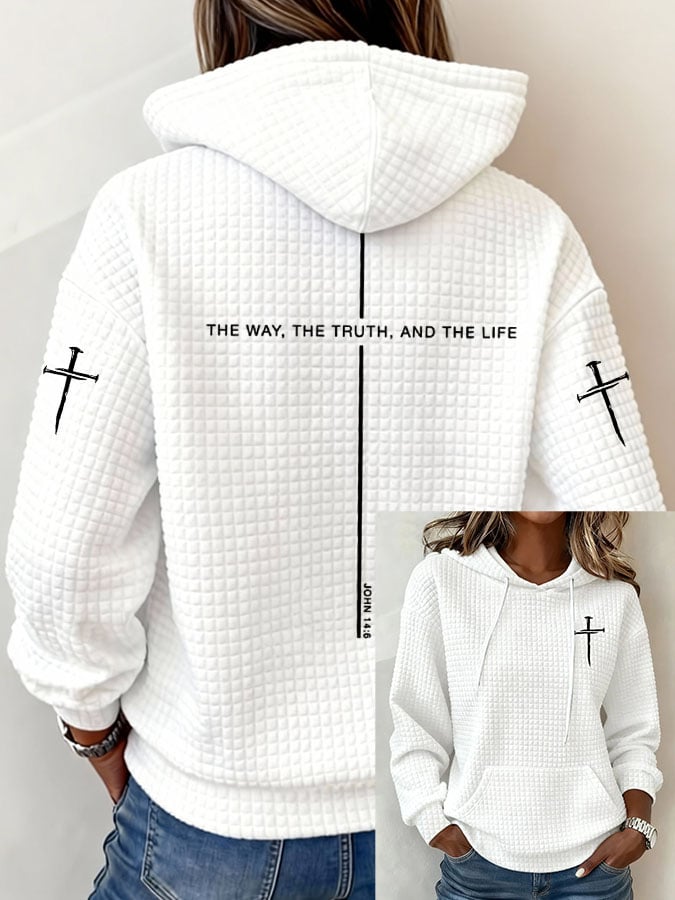 Women's The Way The Truth The Life Print Print Hooded Sweatshirt