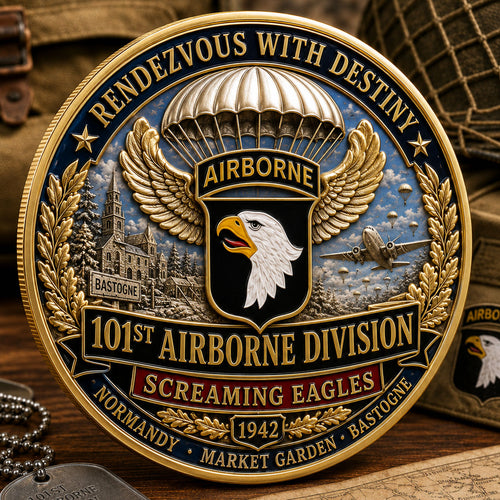 101st Airborne Division Commemorative Metal Medal