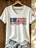 Women's Jesus Faith Print T-shirt