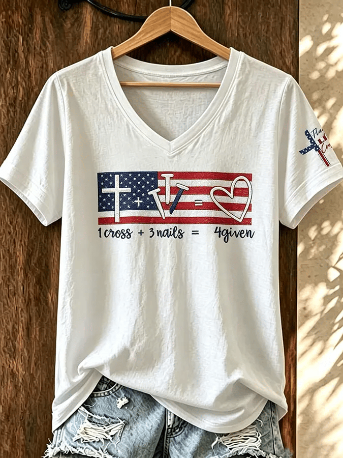 Women's Jesus Faith Print T-shirt