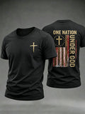 Faith Cross Printed Round Neck T-Shirt In The United States