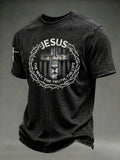Men's Faith American Flag Print Short-Sleeved T-Shirt