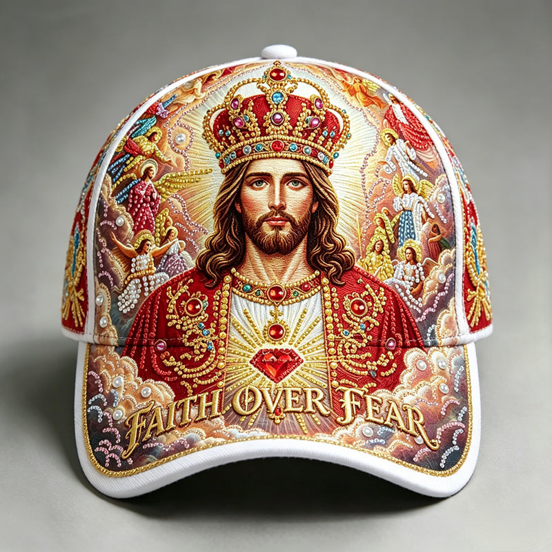 Faith Retro Art Print Baseball Cap