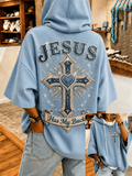 Women's Faith Print Hooded Sweatshirt