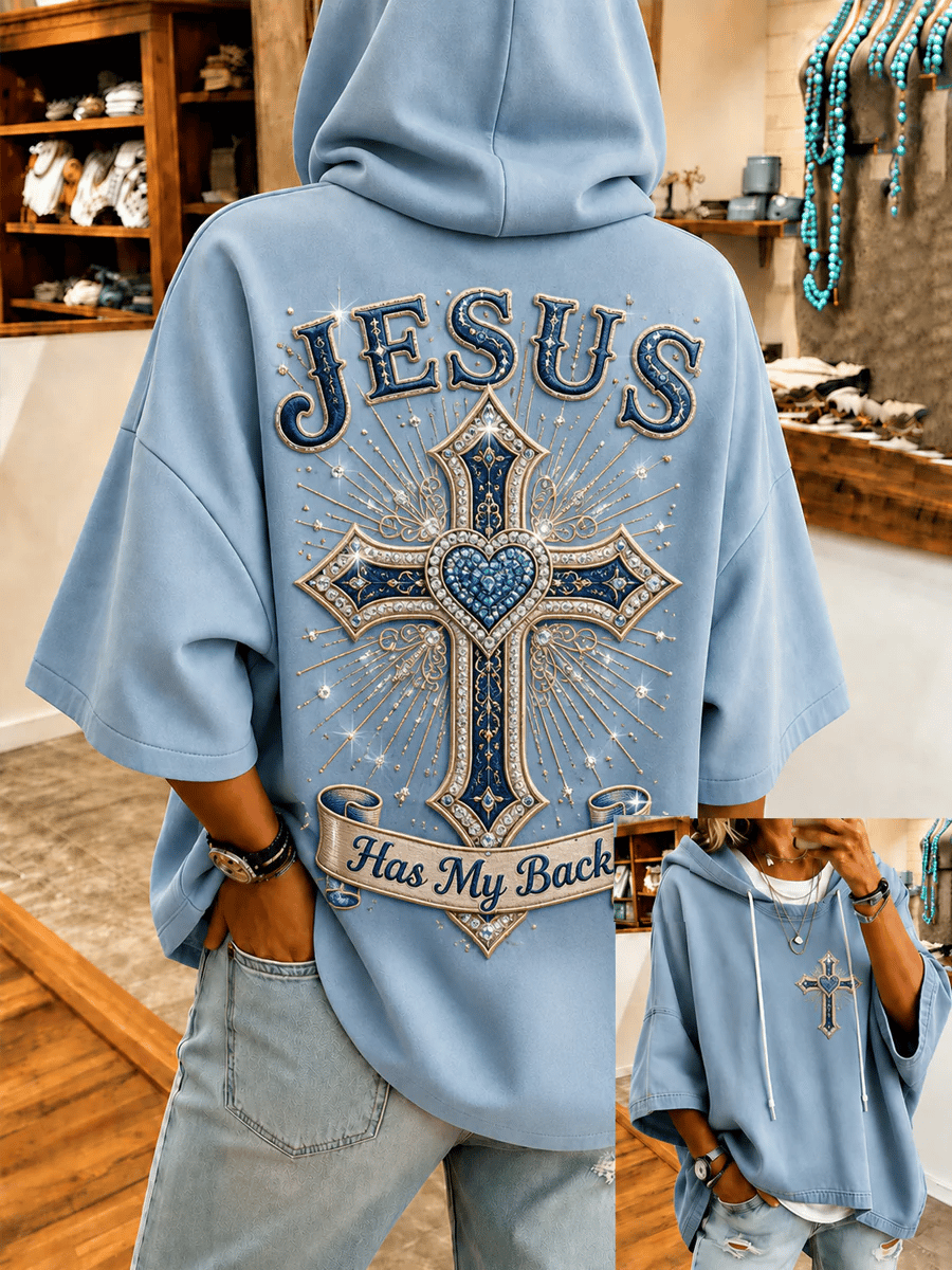 Women's Faith Print Hooded Sweatshirt