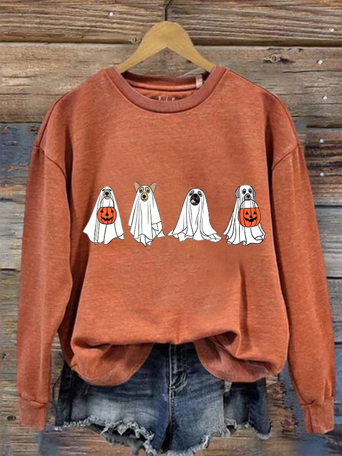 Women's Halloween My Dog Is My Boo Casual Sweatshirt