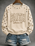 Women's FAITH Print Casual Sweatshirt