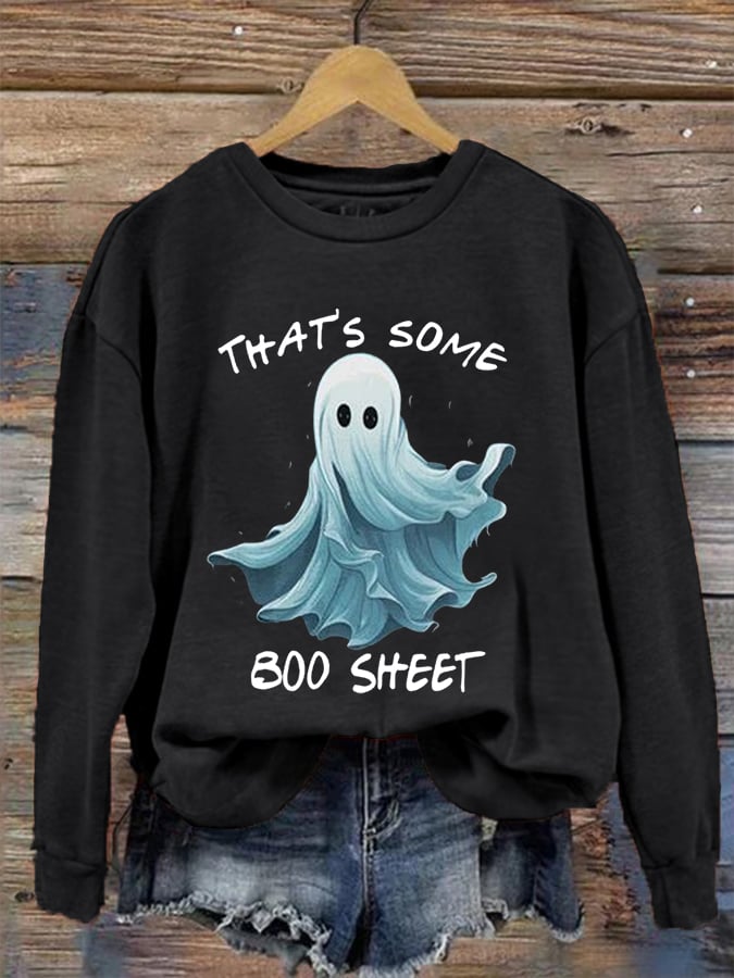 Women's That's Some Boo Sheet Halloween Casual Sweatshirt