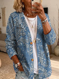 Women's Casual Printed Cardigan