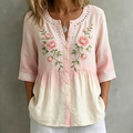 American Soft Pink Rose Vintage Women's Fashion Top