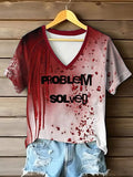 Women's Bloodstain Problem Solved Print T-Shirt