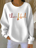 Women's Vintage Thanksgiving Print Sweatshirt