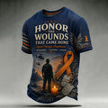 Men's Retro Vietnam Veteran Print Casual T-Shirt