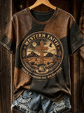 Women'S Casual Western-Style Printed Top