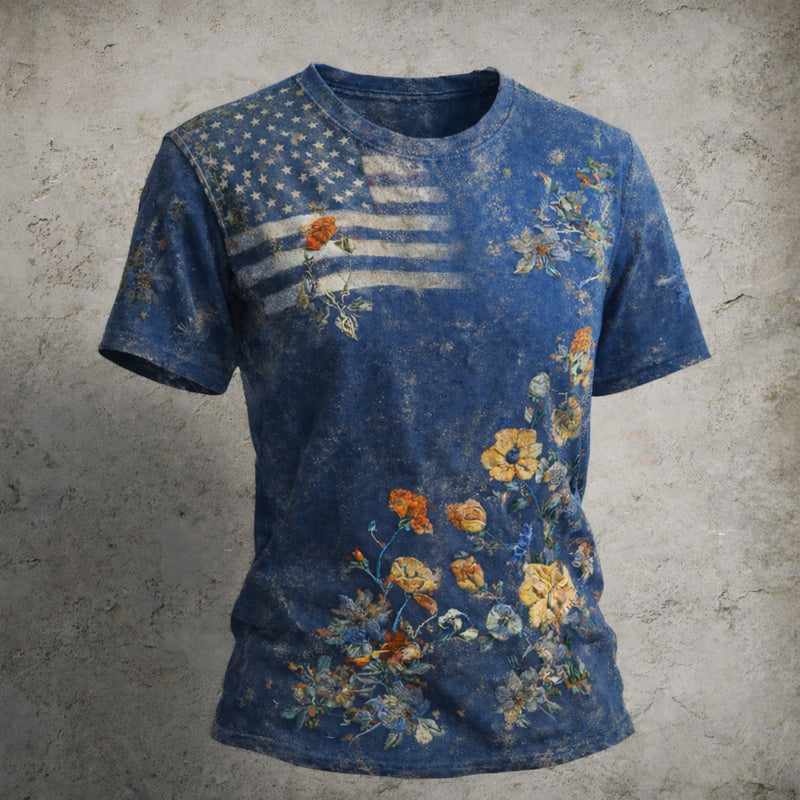 US Vintage 250th Anniversary Print Short-Sleeve T-Shirt