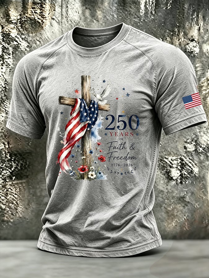 Men's Retro Print Short-Sleeve T-Shirt