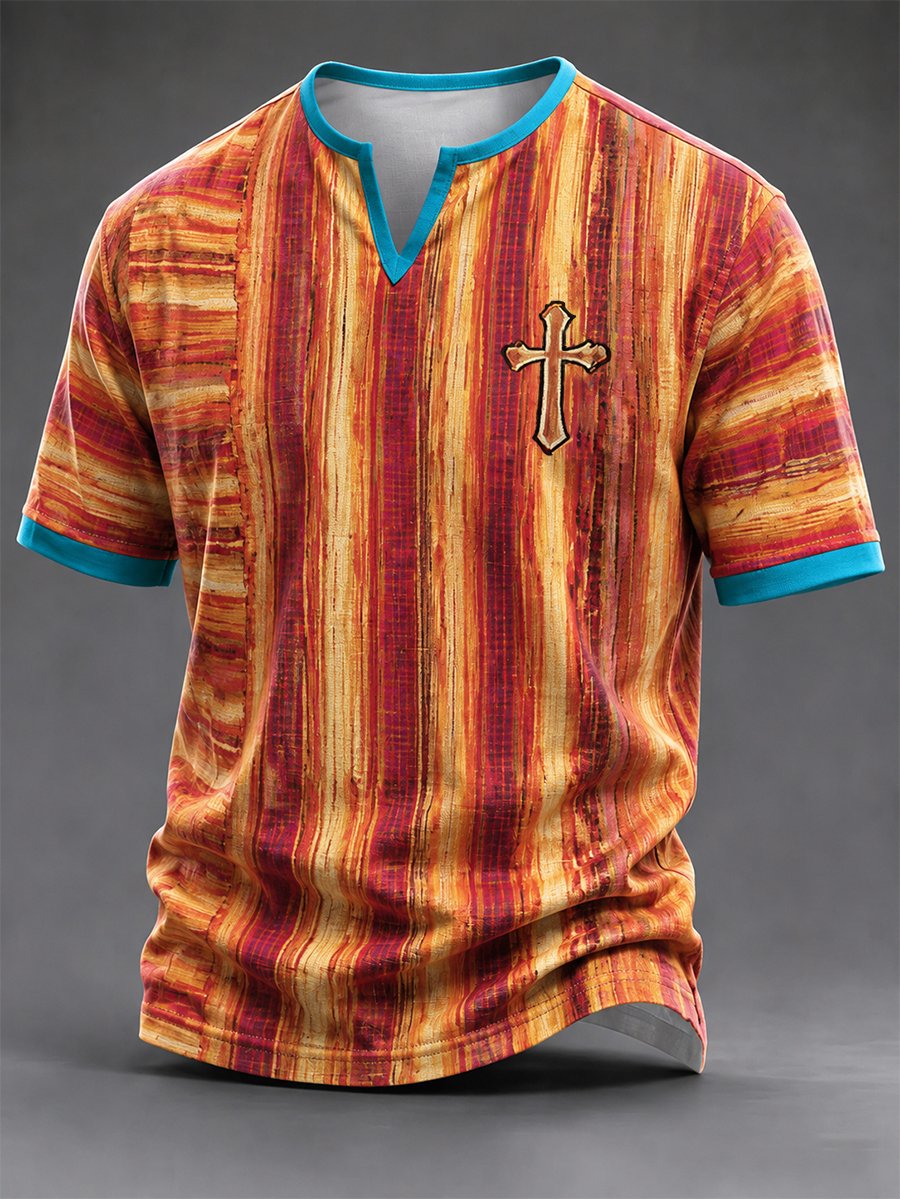 Men's Vintage Faith Faux-Linen T-shirt