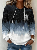 Women'S Casual Faith-Themed Printed Hoodie