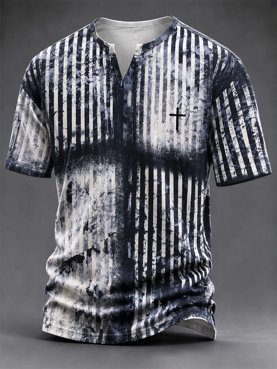 Men's Vintage Faith Faux-Linen T-shirt